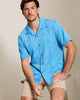 Tommy Bahama Men's Big & Tall Palm Fresco Beach Border Camp Shirt - Campanula
