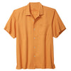 Tommy Bahama Big & Tall Coastal Breeze Check Camp Shirt - Orange Peel