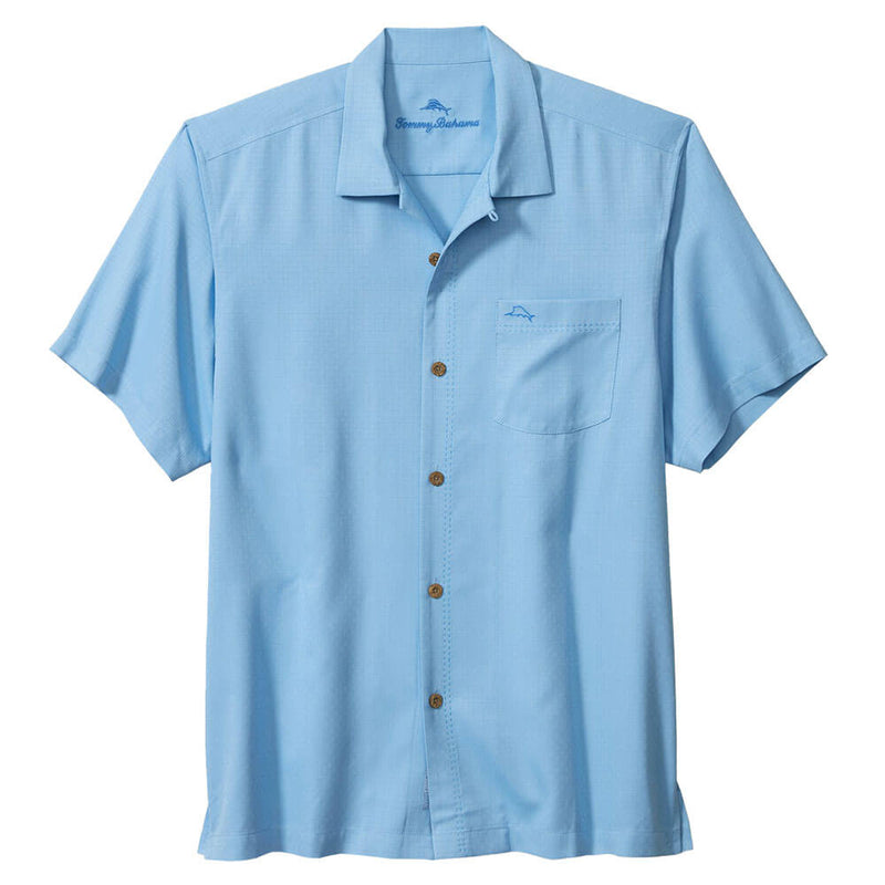 Tommy Bahama Big & Tall Coastal Breeze Check Camp Shirt - Breaker