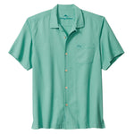 Tommy Bahama Big & Tall Coastal Breeze Check Camp Shirt - Blue Freeze