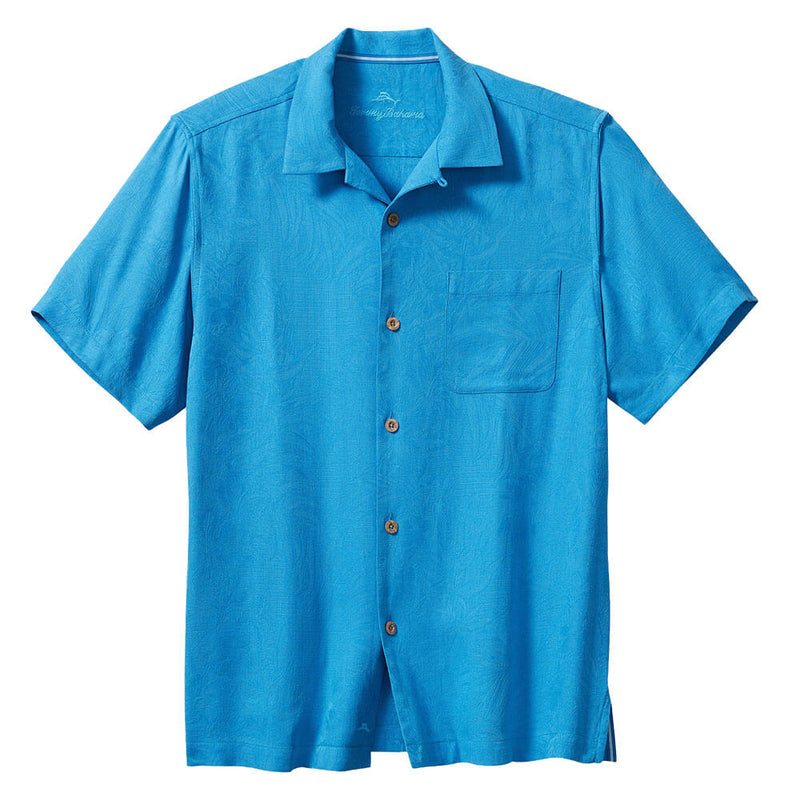 Tommy Bahama Big & Tall Tropic Isles Camp Shirt - Blue Canal