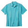 Tommy Bahama Big & Tall Bali Border Camp Shirt - Aqua Blue