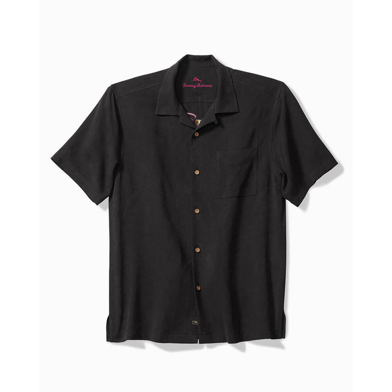 Tommy Bahama Big & Tall Sip Back And Relax Camp Shirt - Black