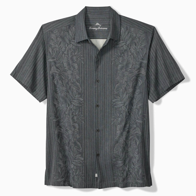 Tommy Bahama Men's Big & Tall Maui Border Silk Camp Shirt - Turbulence