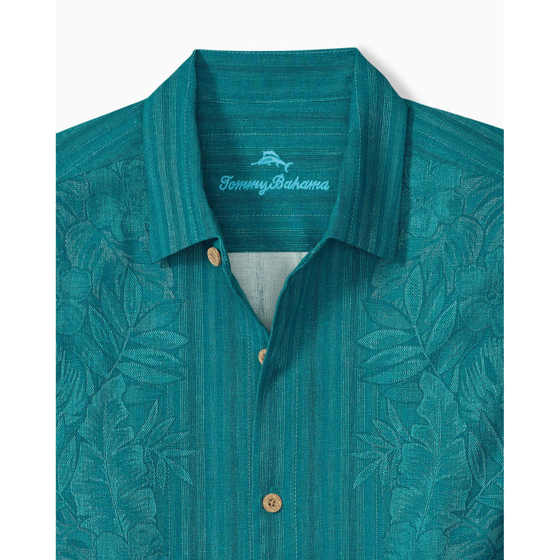 Tommy Bahama Men's Big & Tall Maui Border Silk Camp Shirt - Shipwreck