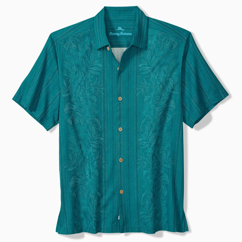 Tommy Bahama Men's Big & Tall Maui Border Silk Camp Shirt - Shipwreck
