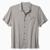Tommy Bahama Men's Big & Tall Anchor Management Embroidered Silk Camp Shirt - Ultimate Gray