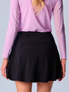G Lifestyle 16-Inch Back Yoke Ruffle Skort - Black