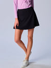 G Lifestyle 16-Inch Back Yoke Ruffle Skort - Black