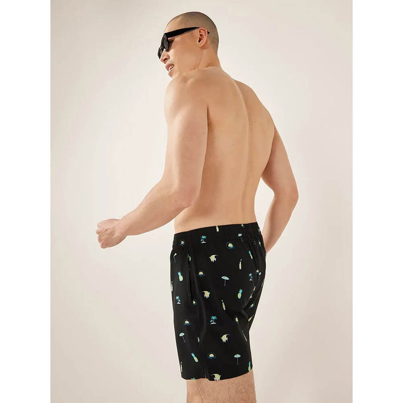 Chubbies 5.5-Inch The Beach Essentials Swim Trunks - Black - Pattern Base (Plaids)