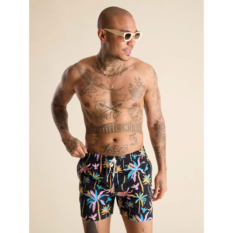 Chubbies 5.5-Inch The Black Light Nights Swim Trunks - Black