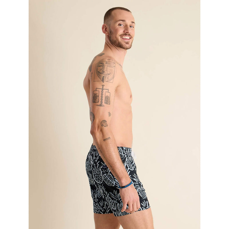 Chubbies 5.5-Inch The Midnight Thigh-napples Swim Trunks - Black - Pattern Base (Plaids)