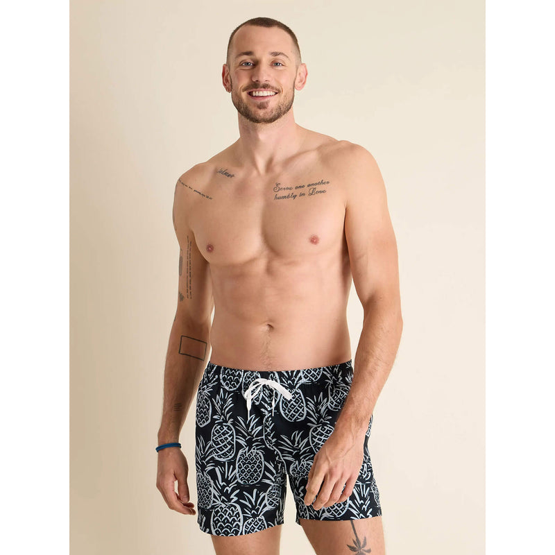 Chubbies 5.5-Inch The Midnight Thigh-napples Swim Trunks - Black - Pattern Base (Plaids)