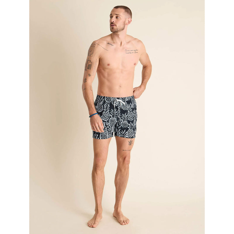 Chubbies 5.5-Inch The Midnight Thigh-napples Swim Trunks - Black - Pattern Base (Plaids)