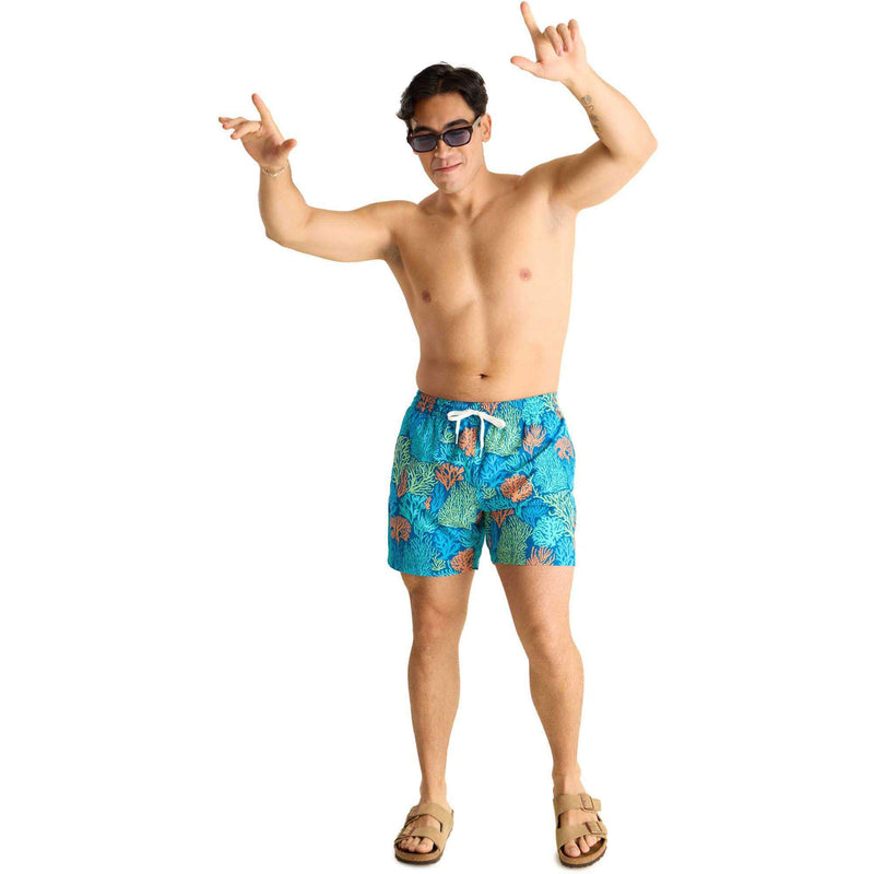 Chubbies 5.5-Inch The Coral Quarrels Swim Trunks - Bright Blue
