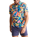 Chubbies The Exploding Nacho Performance - Orange Polo Shirt - Bright Pink