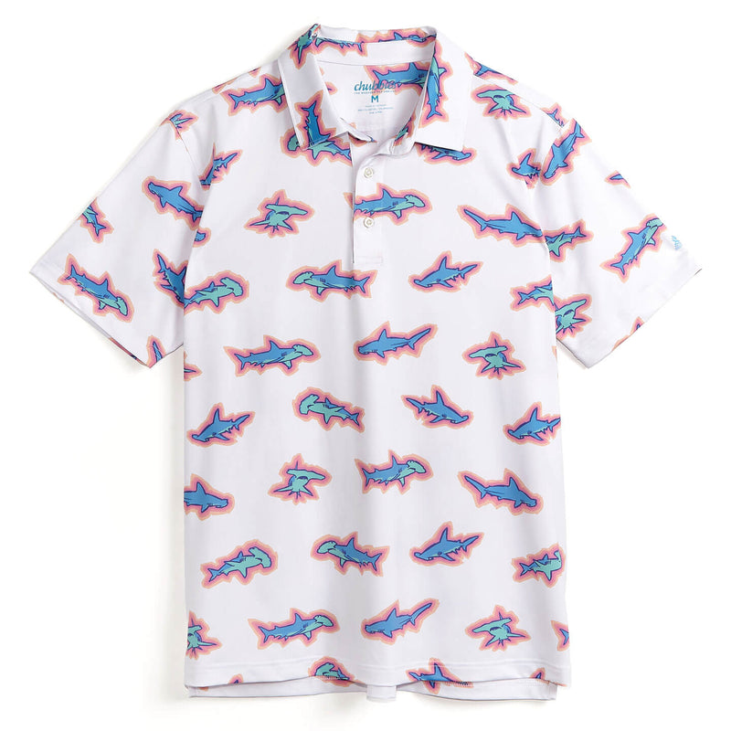 Chubbies The Vanna Apex Swimmer Performance Polo Shirt - Optic White - Pattern Base (Includes Plaids)