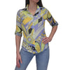 David Cline Roll Up Sleeve Top - Zest