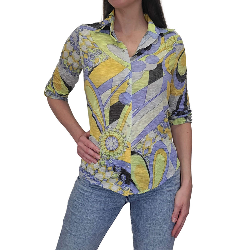 David Cline Roll Up Sleeve Top - Zest