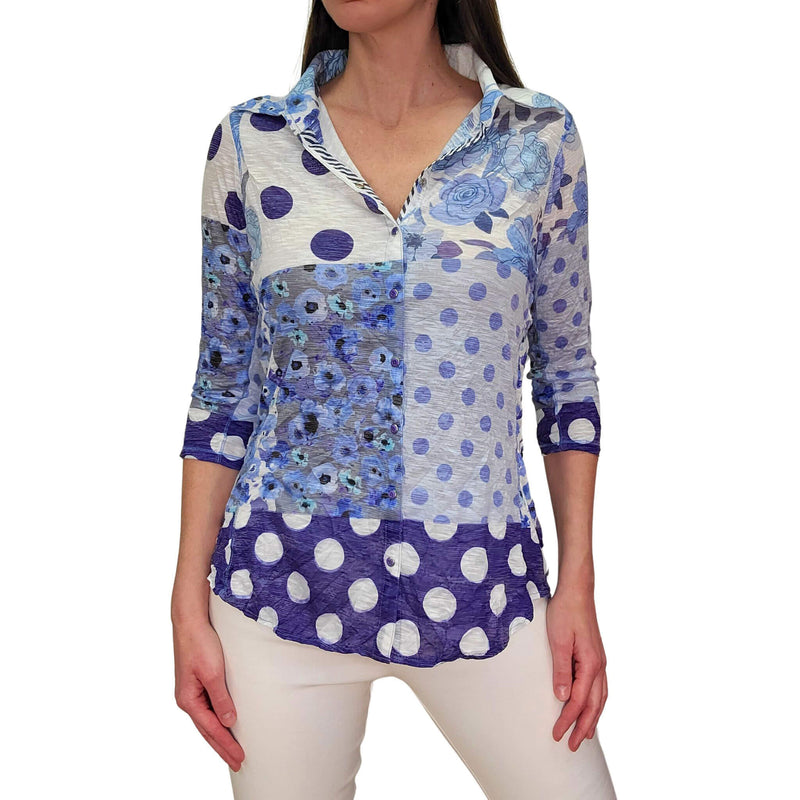 David Cline 3/4 Sleeve Top - Denim
