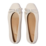 FitFlop Delicato Glitz-Bow Leather Ballet Flats - Paris Beige
