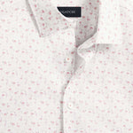 Bugatchi Ooohcotton Miles Flamingo Print Short Sleeve Sport Shirt - Chalk