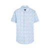 Bugatchi Ooohcotton Miles Beach Day Print Short Sleeve Sport Shirt - Air Blue