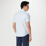 Bugatchi Ooohcotton Miles Solid Texture Short Sleeve Sport Shirt - Sky