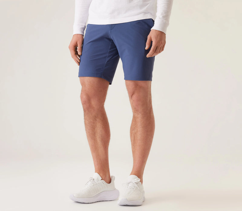 Deke Momentumn Mobile Bermuda Shorts In Pulse Pique Warp Knit - Lake