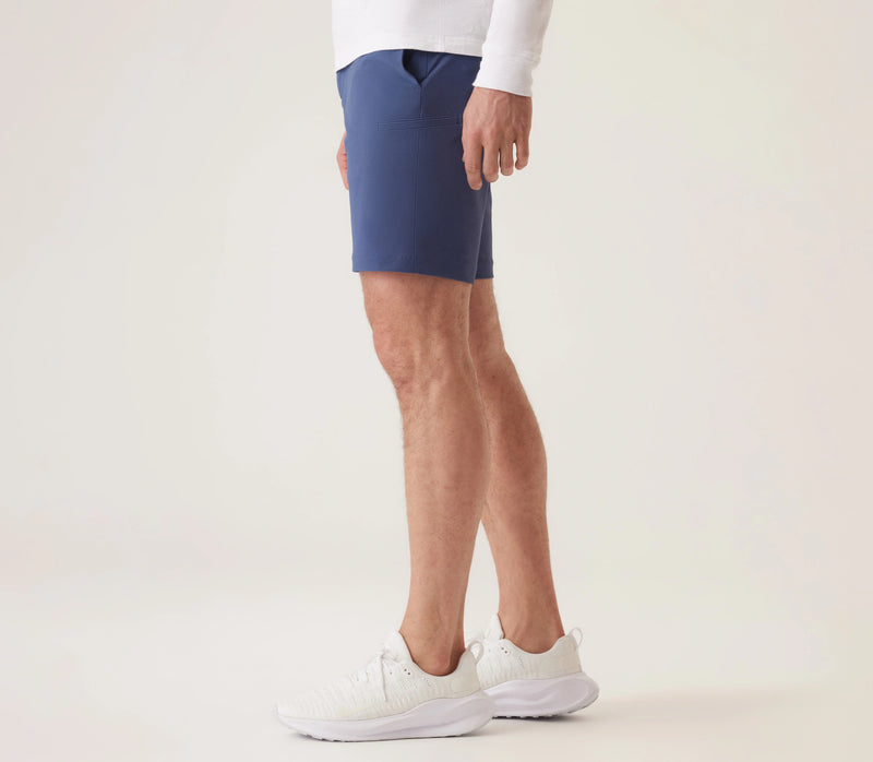 Deke Momentumn Mobile Bermuda Shorts In Pulse Pique Warp Knit - Lake