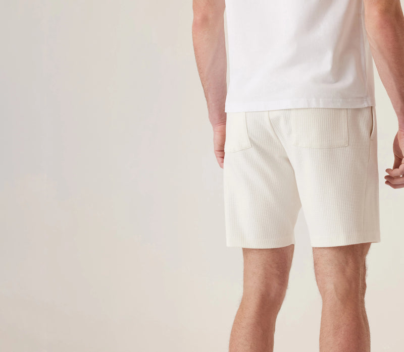 Deke Infinity 360 Cargo Bermuda Shorts In Warp Waffle - Natural