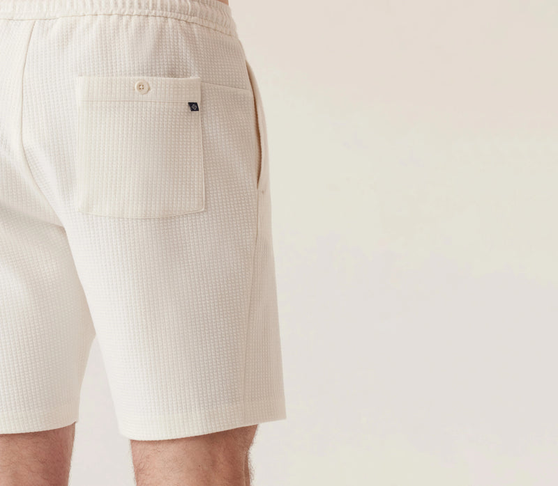 Deke Infinity 360 Cargo Bermuda Shorts In Warp Waffle - Natural