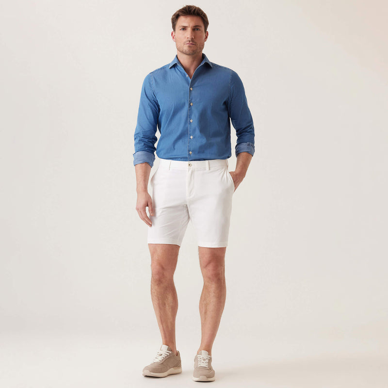 DEKE 8.5-Inch Galaxy Bermuda Shorts In Ultra 4X Stretch Twill - White