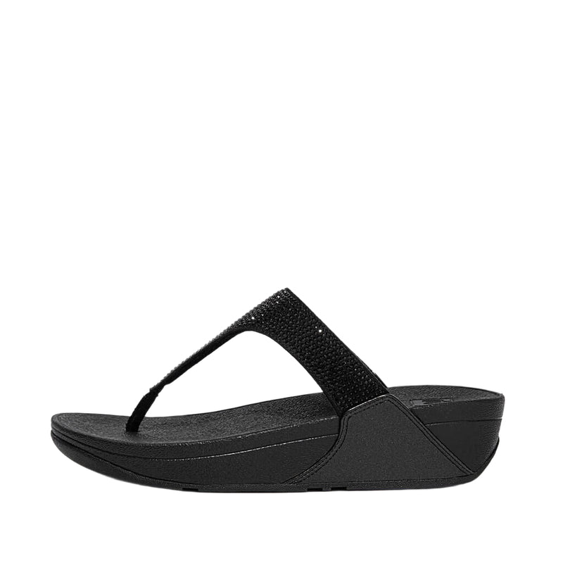 FitFlop Lulu Crystal Embellished Sandals - All Black