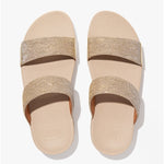 FitFlop Lulu Glitz Slide Sandals - Platino