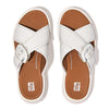 FitFlop F-Mode Flatform Cross Slides Canvas Sandals - Seafoam Blue