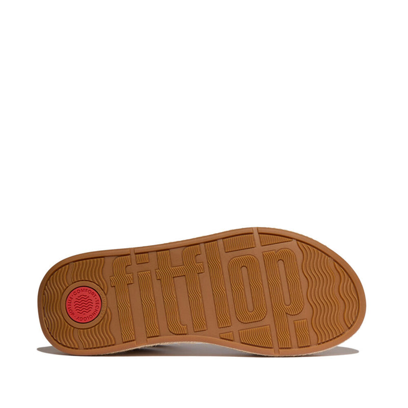 FitFlop F-Mode Espadrille Leather Flatform Ankle Strap Sandals - Deep Tan