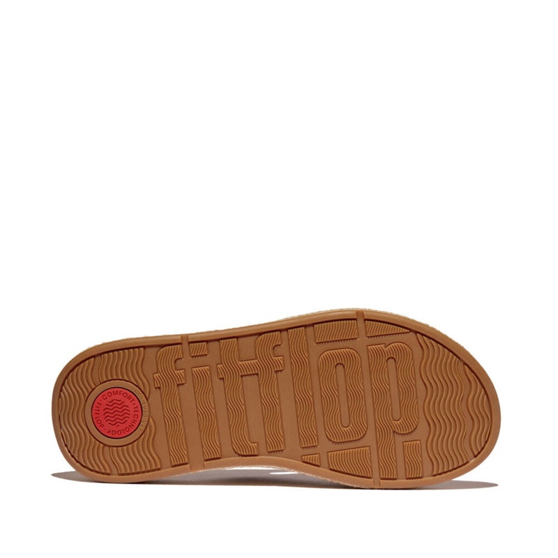 FitFlop F-Mode Espadrille Leather Flatform Sandals - Black
