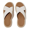 FitFlop F-Mode Espadrille Leather Flatform Sandals - Urban White