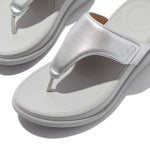 FitFlop F-Mode Go Adjustable Flatform Sandals - Silver