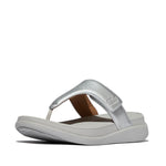 FitFlop F-Mode Go Adjustable Flatform Sandals - Silver