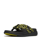 FitFlop F-Mode Go Leopard Webbing Strappy Sandals - Lemongrass Mix