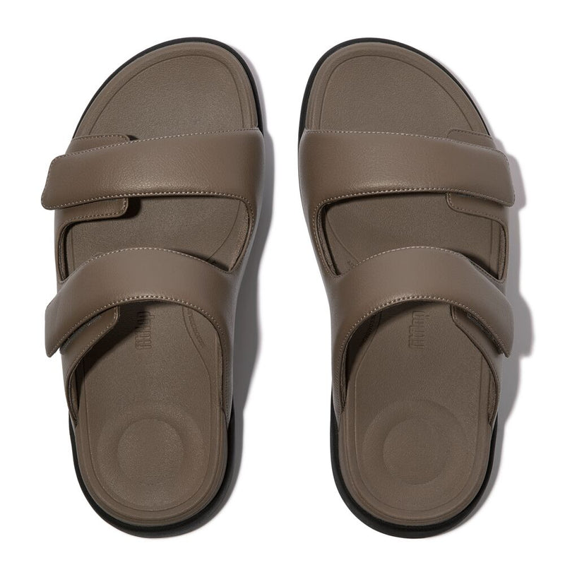 FitFlop Mens F-Mode Go Adjustable Two Bar Slide Sandals - Java Java