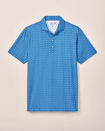 Johnnie-O Men's Floral Reef Performance Polo Shirt - Palisades Blue