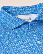Johnnie-O Men's Floral Reef Performance Polo Shirt - Palisades Blue
