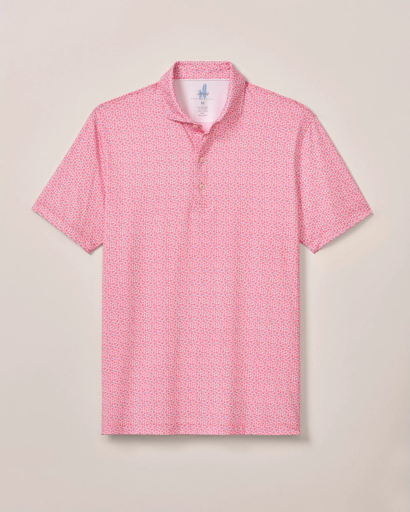 Johnnie-O Men's Four Leaf Featherweight Performance Polo Shirt - Azalea