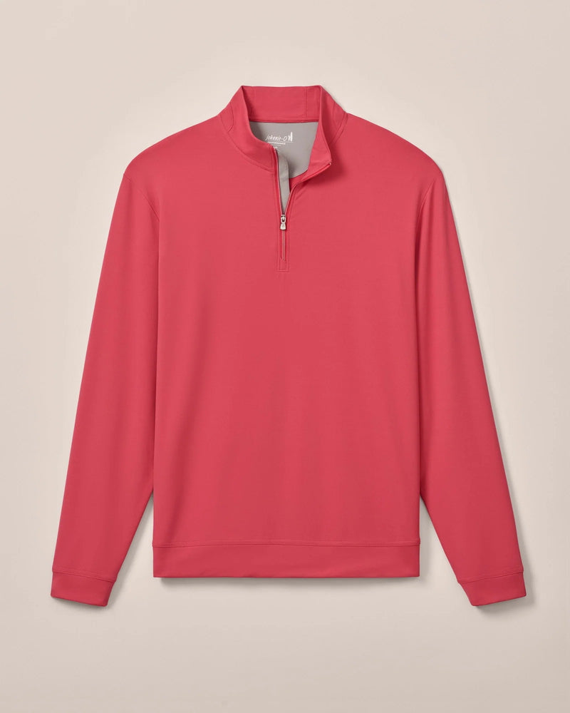 Johnnie-O Men's Motion Performance 1/4 Zip Pullover Sweater - Lobster