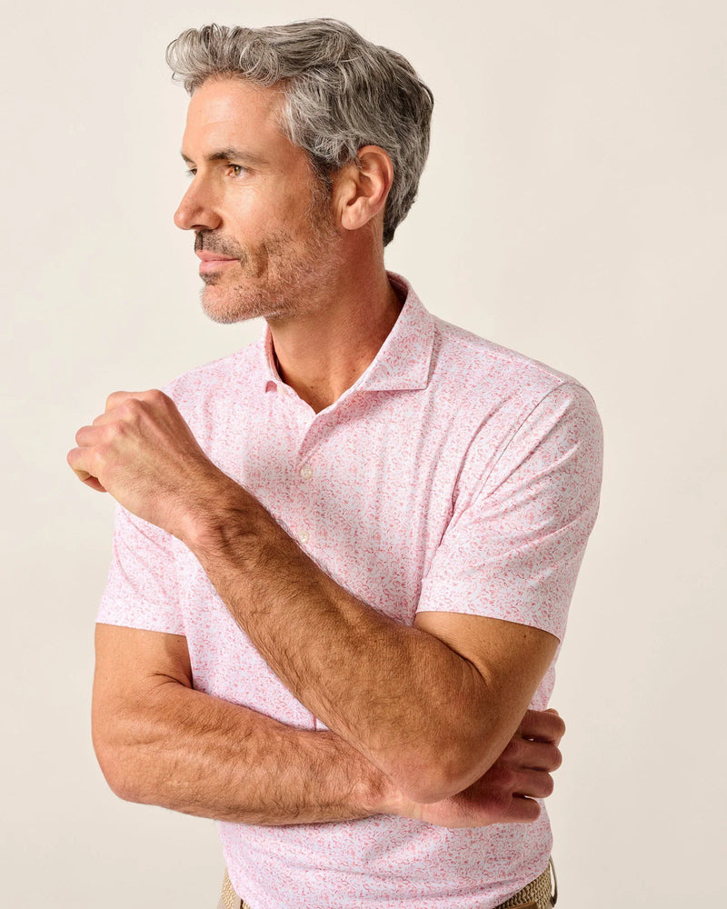 Johnnie-O Men's Boggings Performance Polo Shirt - Lobster