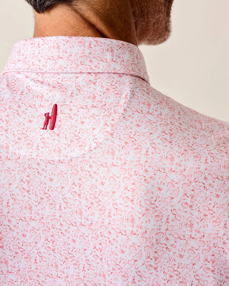 Johnnie-O Men's Boggings Performance Polo Shirt - Lobster