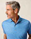 Johnnie-O Men's Floral Reef Performance Polo Shirt - Palisades Blue